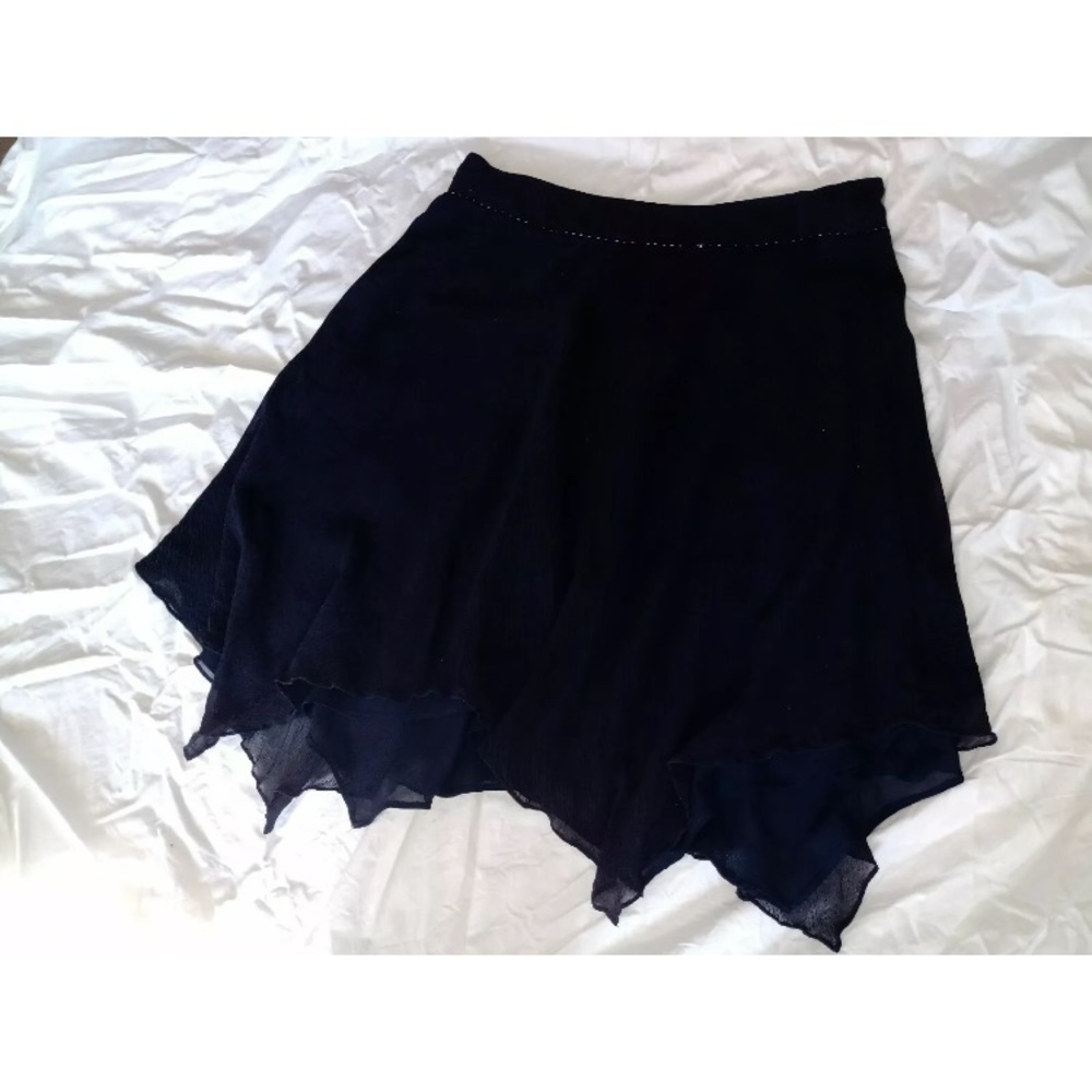100% Silk Navy Skirt